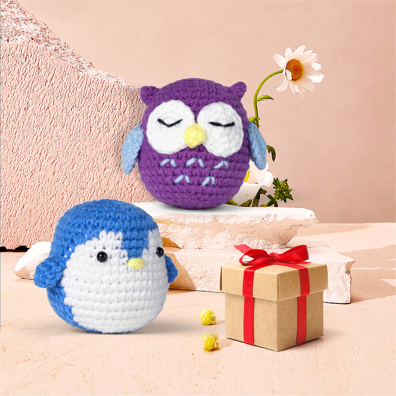 Owl and Penguin  crochet teaching video